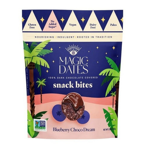 Magicdates, Dark Choclate Bluberry Energy Bites, 3.5 Oz(Case Of 8)