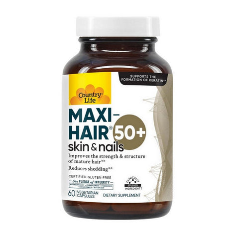 Country Life, Maxi Hair 50+, 60 Vegetarian Capsules