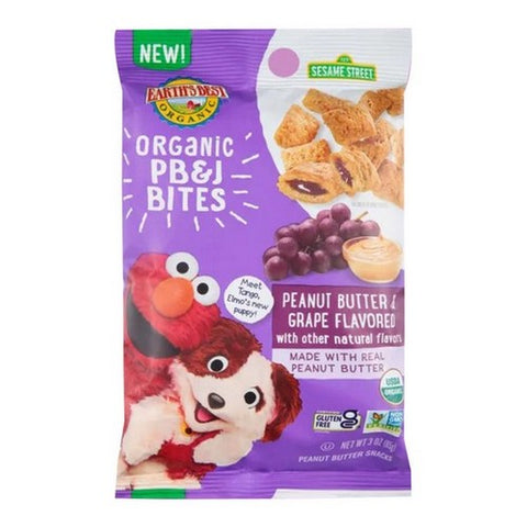 Earth's Best, Organic Peanut Butter And Strawberry Jelly Bites, 3 Oz (Case Of 6)