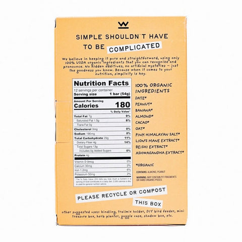 Wise Bar, Organic Peanut Butter Banana Bar, 1.9 Oz(Case Of 12)