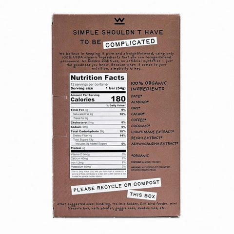 Wise Bar, Organic Mocha Coconut Bar, 1.9 Oz(Case Of 12)