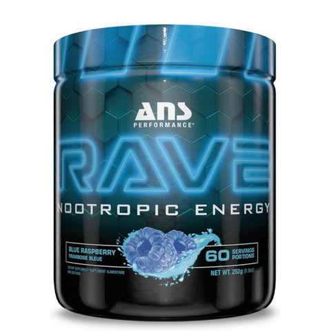 Rave Nootropic  Blue Raspberry 252 Grams by ANS Performance