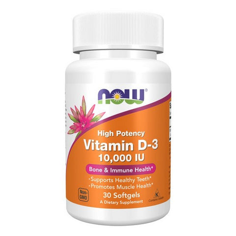Now Foods, Vitamin D-3, 10,000 IU, 30 Softgels
