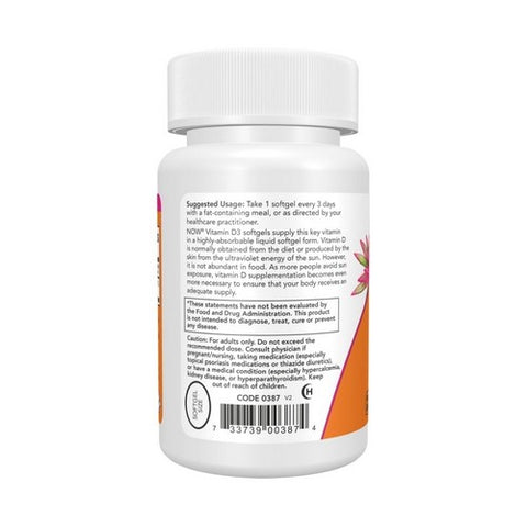 Now Foods, Vitamin D-3, 10,000 IU, 30 Softgels