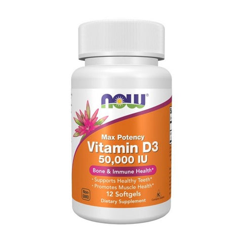 Now Foods, Vitamin D-3 50,000 IU, 12 Softgels