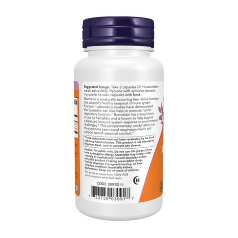 Now Foods, Quercetin with Bromelain, 60 VegCaps