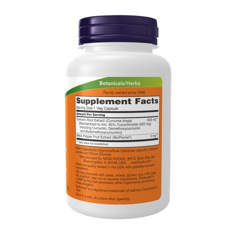 Now Foods, Turmeric Curcumin + Bioperine, 90 VegCaps