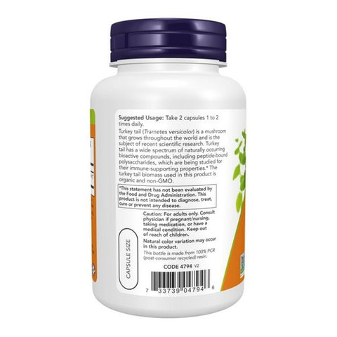 Now Foods, Turkey Tail, 500 mg, 90 VegCaps