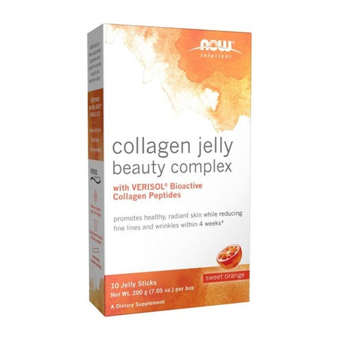 Now Foods, Collagen Jelly Beauty Complex Sweet Orange, 7.05 Oz / (10 Jelly Sticks)