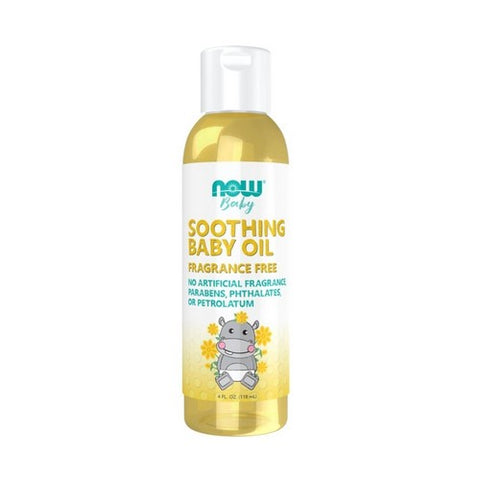 Now Foods, Soothing Baby Oil-Fragrance Free  4 Oz, 4 Oz
