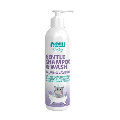 Now Foods, Gentle Baby Shampoo & Body Wash Calming Lavender, 8 Oz