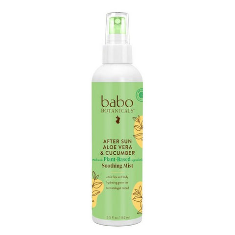 Babo Botanicals, After Sun Aloe Vera And Cucumber Soothing Mist, 5.5 Oz