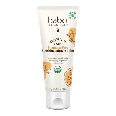 Babo Botanicals, Sensitive Baby Fragrance Free Soothing Miracle Balm, 3.35