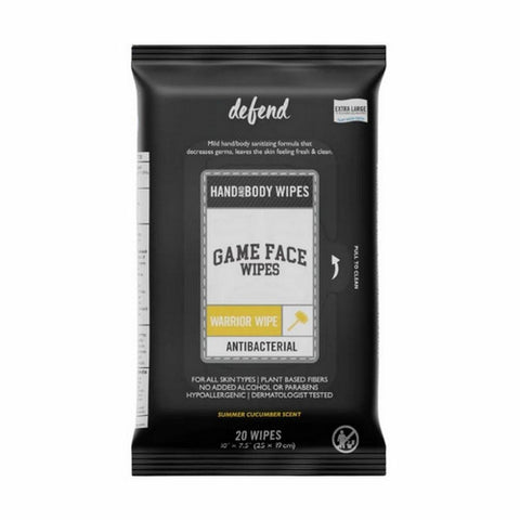 Game Face, Hydrate Mens Athletic Cleansing Facial Wipes Refresh, 25 Count