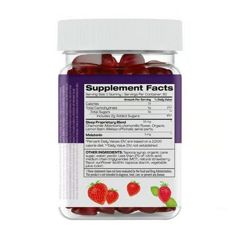 Hello Bello, Sleep Well Melatonin And Botanicals Strawberry, 60 Gummies