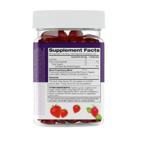 Hello Bello, Sleep Well Melatonin And Botanicals Strawberry, 60 Gummies