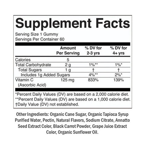 MaryRuth's, Organic Vitamin C, 60 Gummies