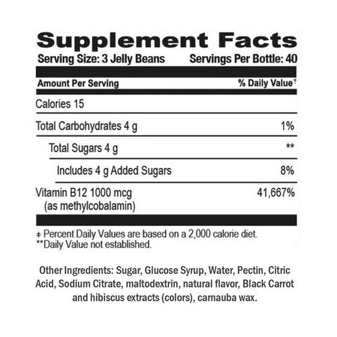 Human Beanz, Vitamin B-12 Berry Blast, 120 Count