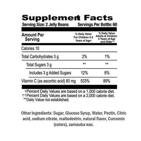 Human Beanz, Kids Vitamin C Jelly Citrus Blast, 120 Count