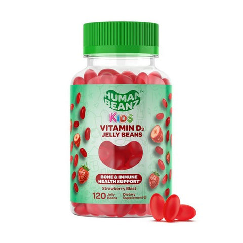 Human Beanz, Kids Vitamin D3 Strawberry Blast, 120 Count