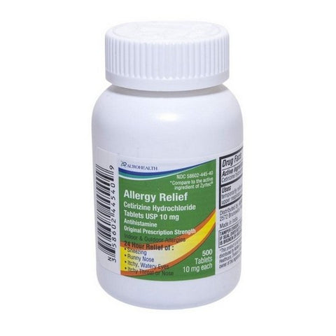 Auro Health, Cetirizine Hydrochloride, 500 Tabs