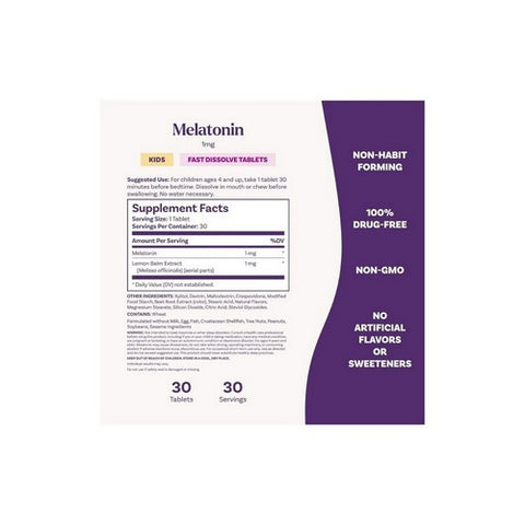 Natrol, Kids Melatonin For Sleep, 30 Tabs