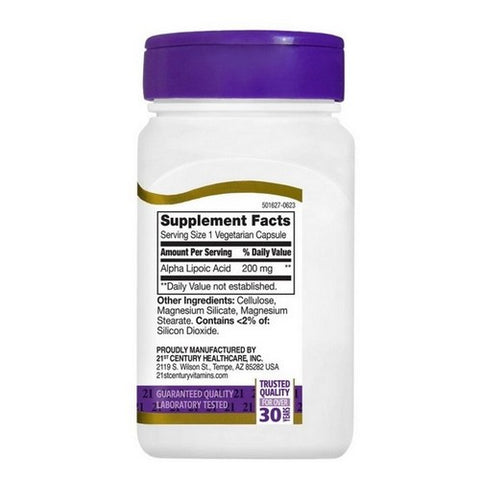 21st Century, Alpha Lipoic Acid, 60 Caps