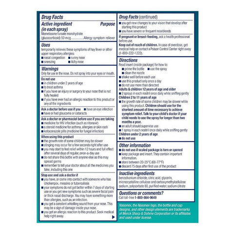 ScarAway, Non Drowsy Mometasone Furoate Allergy Medicine Nasal Spray, 10 mL