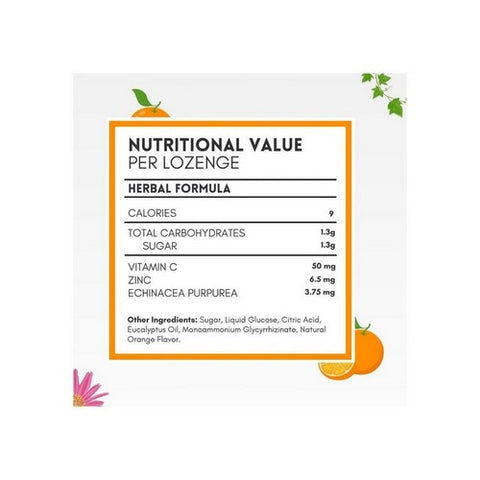 Herbion Naturals, Zinc Echinacea And Vitamin C Lozenges With Natural Orange, 25 Count