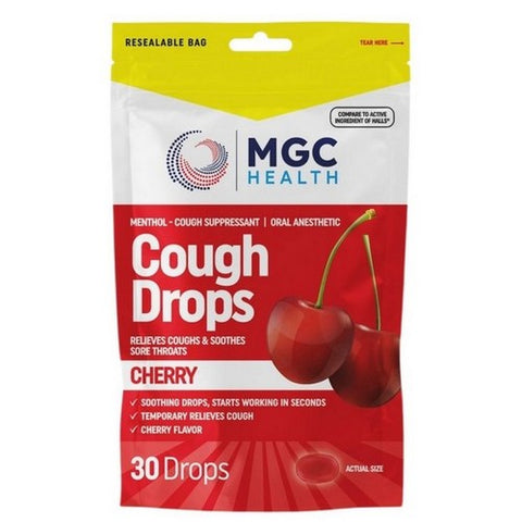Mgc Health, Cough Drops Cherry, 30 Drops
