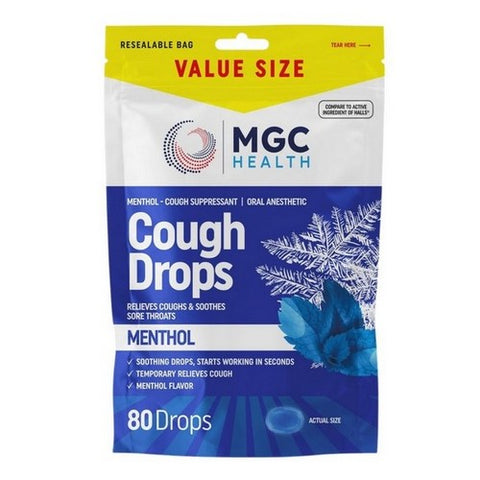 Mgc Health, Cough Drops Menthol, 80 Drops