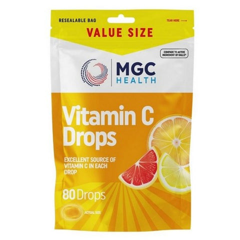 Mgc Health, Cough Drops Asst Citrus Plus Vitamin C, 80 Drops