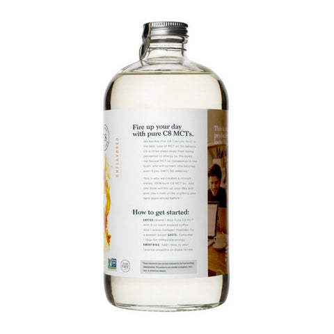 Natural Force, Organic Pure C8 MCT Oil unflavored, 32 Oz