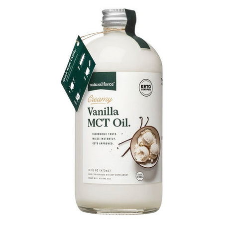Natural Force, Creamy MCT Oil Vanilla, 16 Oz