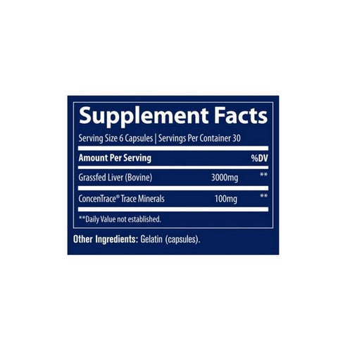 Trace Minerals, Ancestral Beef Liver Capsules Grass-Fed, 180 Caps