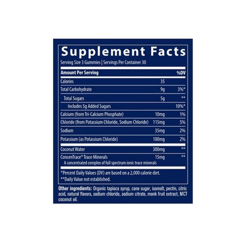 Trace Minerals, Electrolyte Stamina Gummies Lemon Lime Flavor, 263 mg, 90 Count