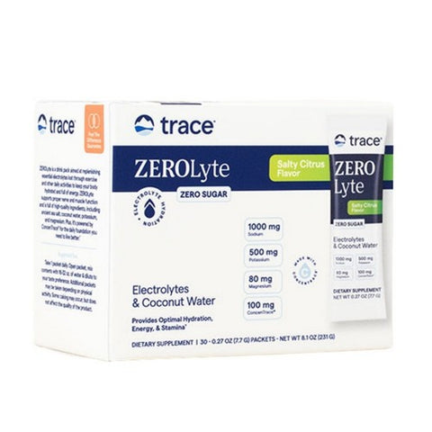 Trace Minerals, ZEROLyte Electrolyte Drink Mix Salty Citrus, 30 Packets