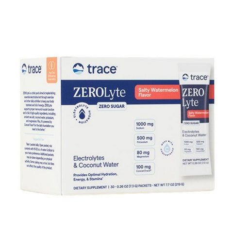 Trace Minerals, ZEROLyte Electrolyte Drink Mix Salty Watermelon, 30 Packets