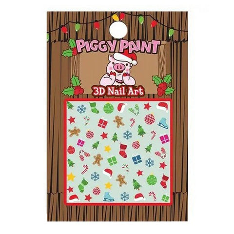 Piggy Paint, Nail Care Christmas Cutie Nail Art Accessories, 1 Count