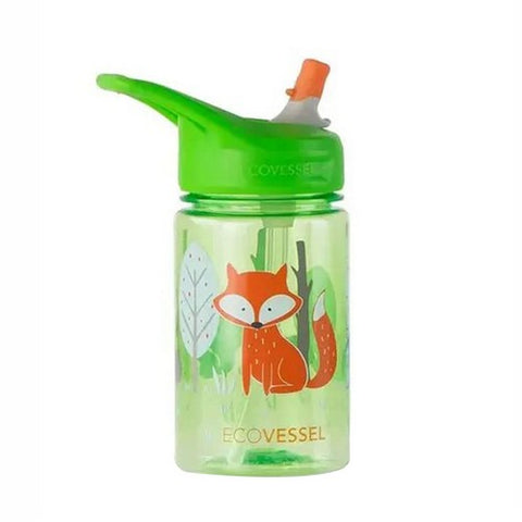 EcoVessel, Kids Fox Splash Water Bottle, 12 Oz
