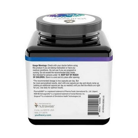 The Humble Co, Ashwagandha + GABA, 60 Vegetarian Capsules