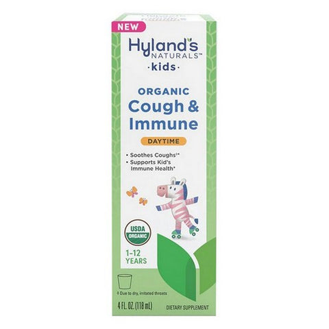 Hylands, Kids Daytime Organic Cough Syrup And Immune Support, 4 Oz