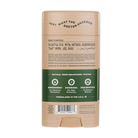 Dr. Squatch, Pine Tar Men's Natural Deodorant, 2.65 Oz
