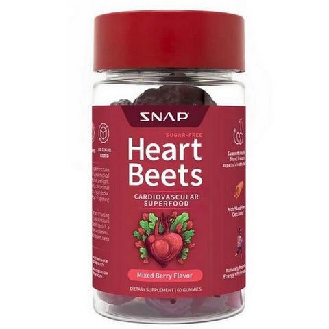 Snap Supplements, Heart Beets Gummies, 60 Count