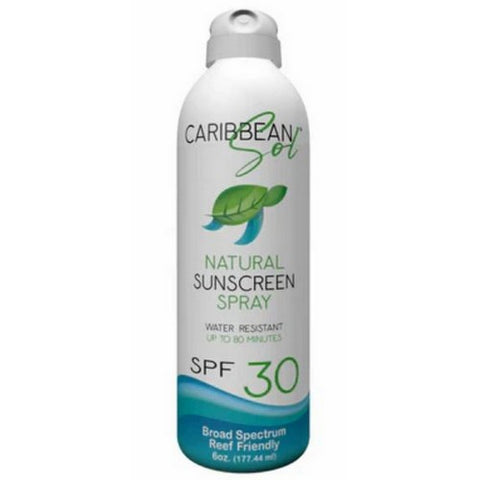 Caribbean Solutions, Mineral Sunscreen Spray SPF 30, 6 Oz
