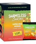 Super Wild Worms Gummy Candy 6 Count by Shameless Snacks