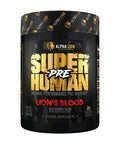 Superhuman Pre Workout Powder Lion's Blood Flavor 340 Grams by Alpha Lion