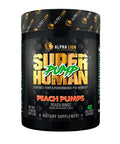 Superhuman Pump Pre Workout Powder Peach Pumps 360 Grams by Alpha Lion