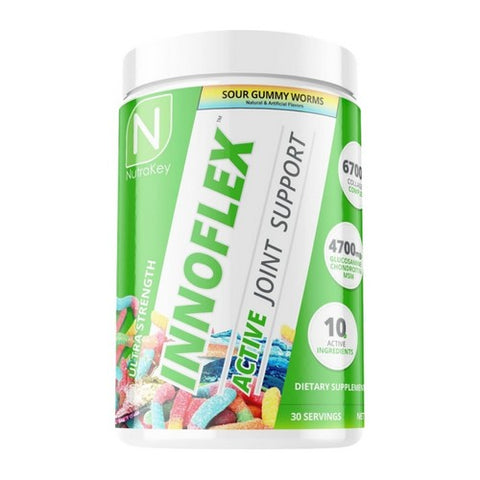 Innoflex Glucosamine With Chondroitin Sour Gummy Worm 30 Servings by Nutrakey
