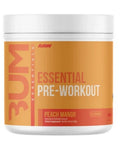 CBUM Peach Mango Essential Pre Workout Powder 423 Grams by Raw Nutrition
